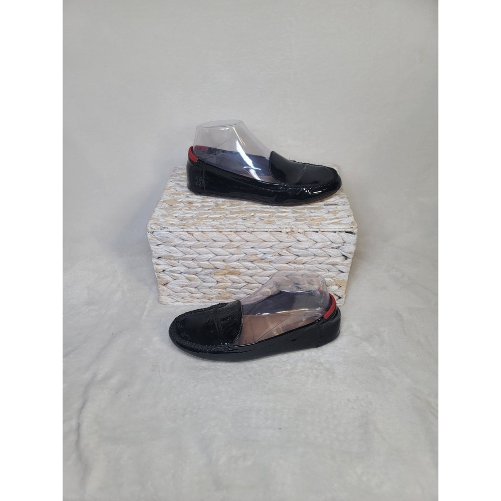 Adam Tucker Me Too Dark Academia Leather Loafers Black Cushioned Office Size 7